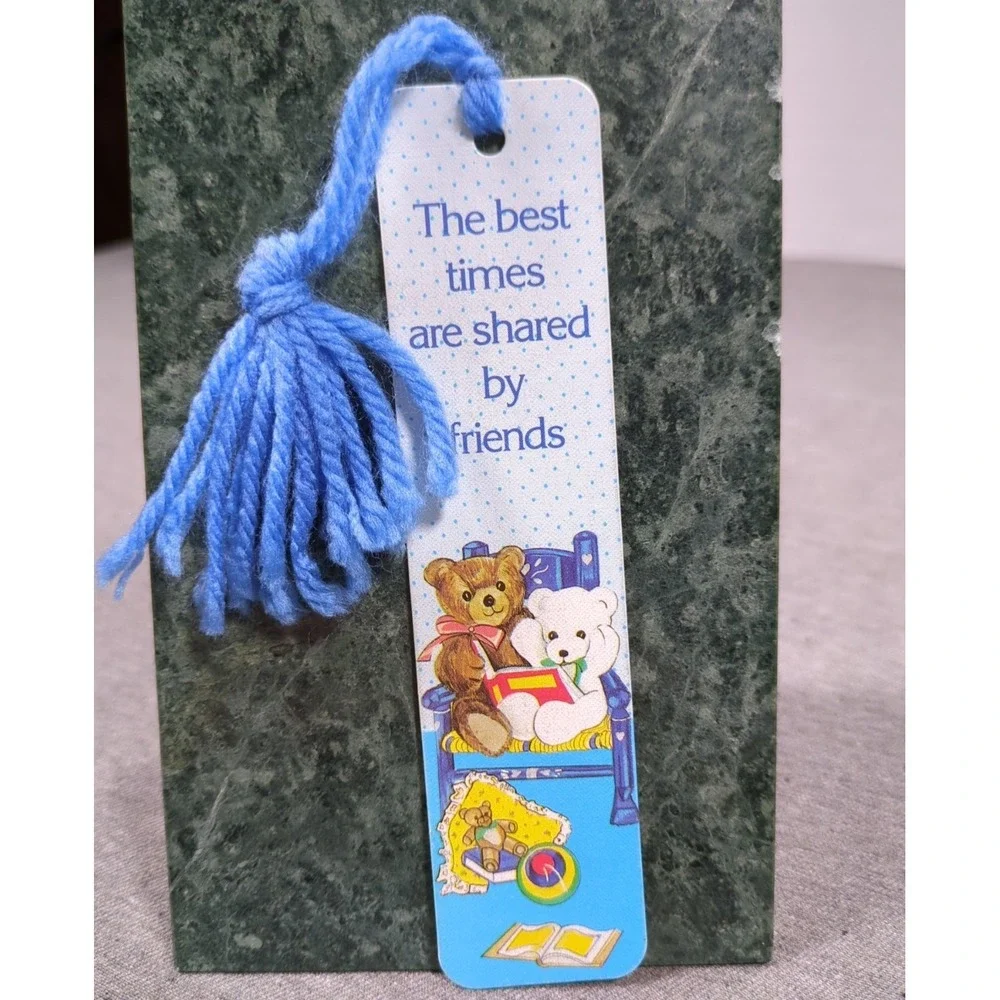 Vtg 1985 ANTIOCH Bearly Yours BOOKMARK 1985 The Best Times are Shared by Friends